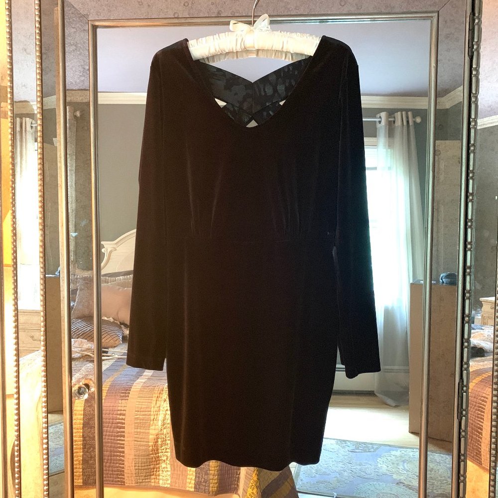 BCBGeneration Velvet Cross-back Dress Medium NWT